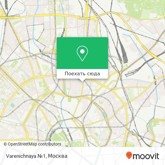 Карта Varenichnaya №1, улица Сретенка Москва 107045