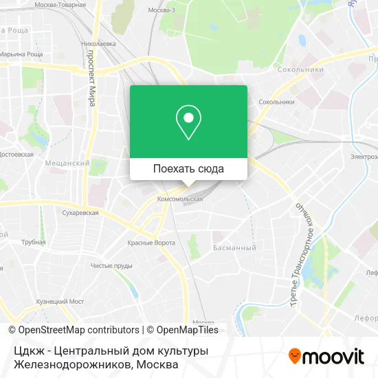 Карта Цдкж - Центральный дом культуры Железнодорожников