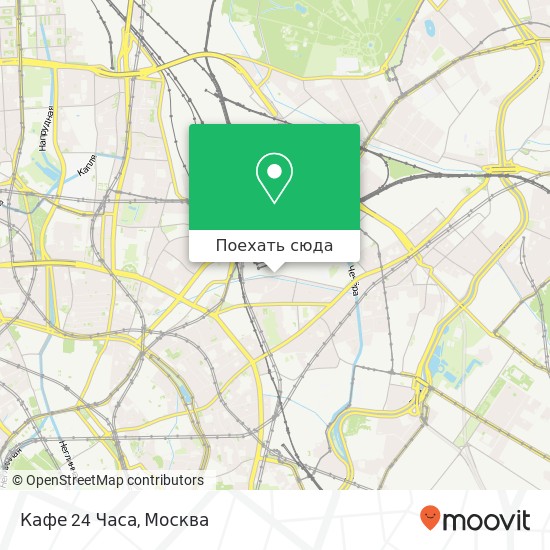 Карта Кафе 24 Часа, Новорязанская улица, 19 Москва 105066
