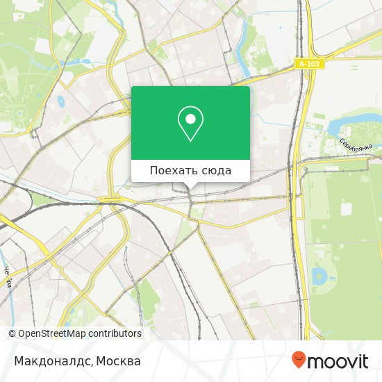 Карта Макдоналдс, Москва 105318
