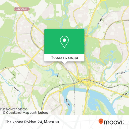 Карта Chaikhona Rokhat 24, Митинская улица Москва 125464