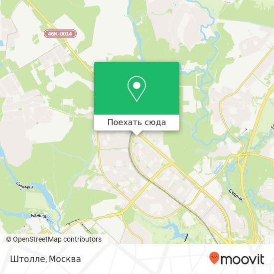 Карта Штолле, Пятницкое шоссе Москва 125430
