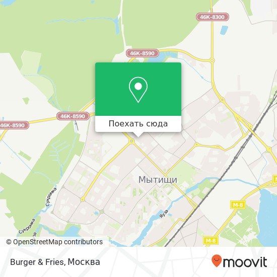 Карта Burger & Fries, Мытищи 141011
