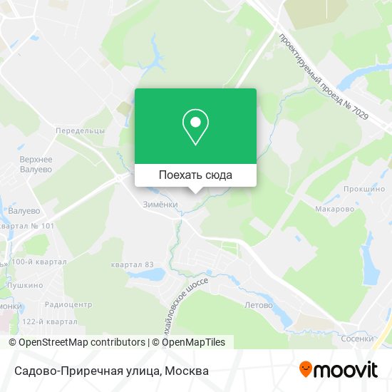 Карта Садово-Приречная улица