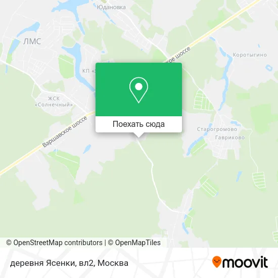 Карта деревня Ясенки, вл2