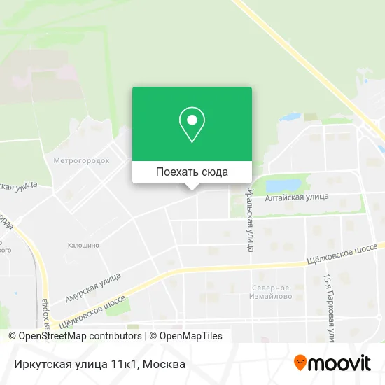 Карта Иркутская улица 11к1