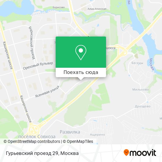 Карта Гурьевский проезд 29