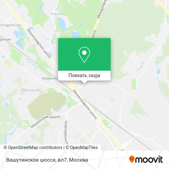 Карта Вашутинское шоссе, вл7
