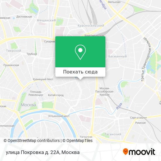 Карта улица Покровка д. 22А