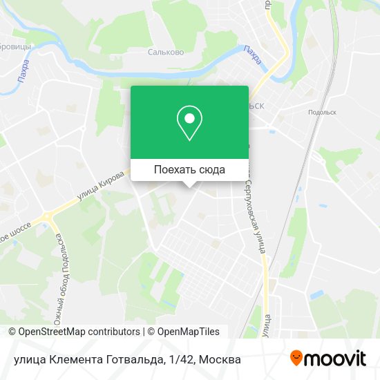 Карта улица Клемента Готвальда, 1/42