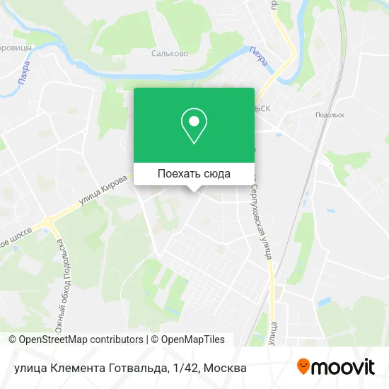 Карта улица Клемента Готвальда, 1/42