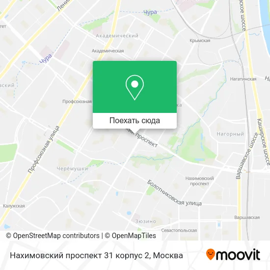 Карта Нахимовский проспект 31 корпус 2