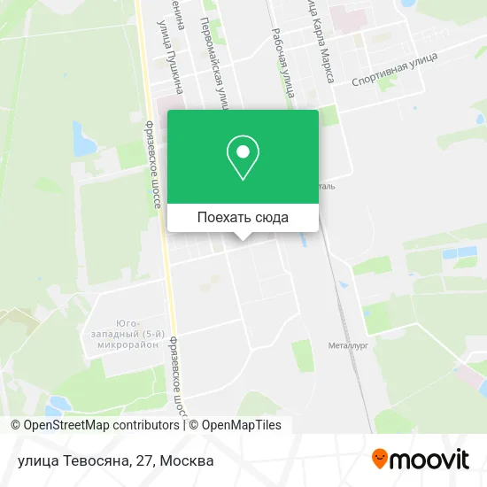 Карта улица Тевосяна, 27