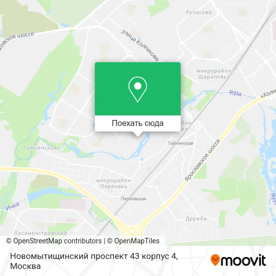Карта Новомытищинский проспект 43 корпус 4