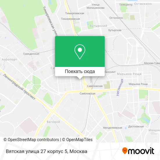 Карта Вятская улица 27 корпус 5