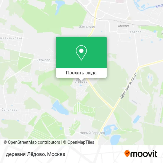 Карта деревня Лёдово