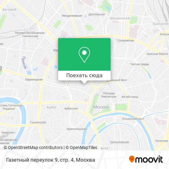 Карта Газетный переулок 9, стр. 4