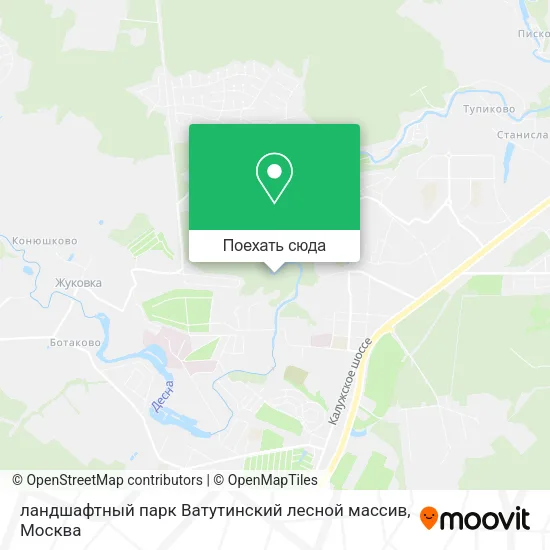 Карта ландшафтный парк Ватутинский лесной массив