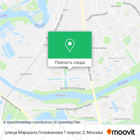 Карта улица Маршала Голованова 1 корпус 2