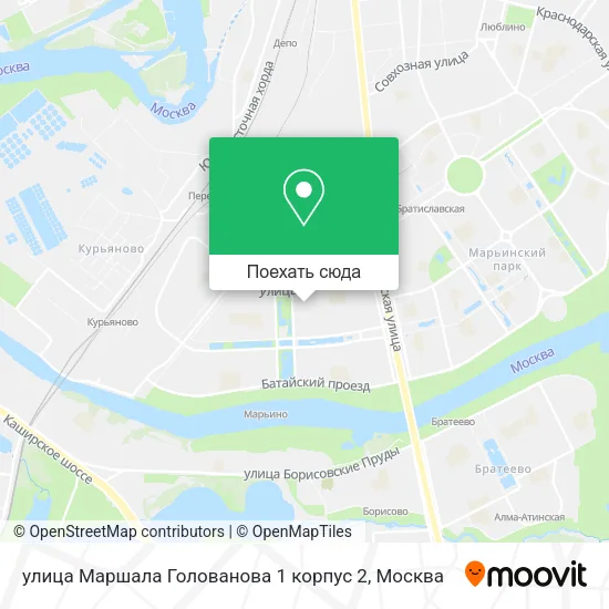 Карта улица Маршала Голованова 1 корпус 2