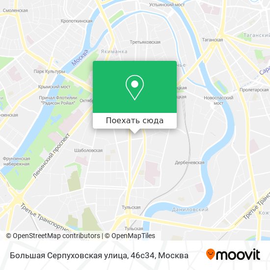 Карта Большая Серпуховская улица, 46с34