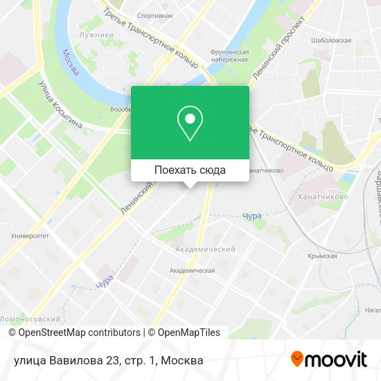 Карта улица Вавилова 23, стр. 1