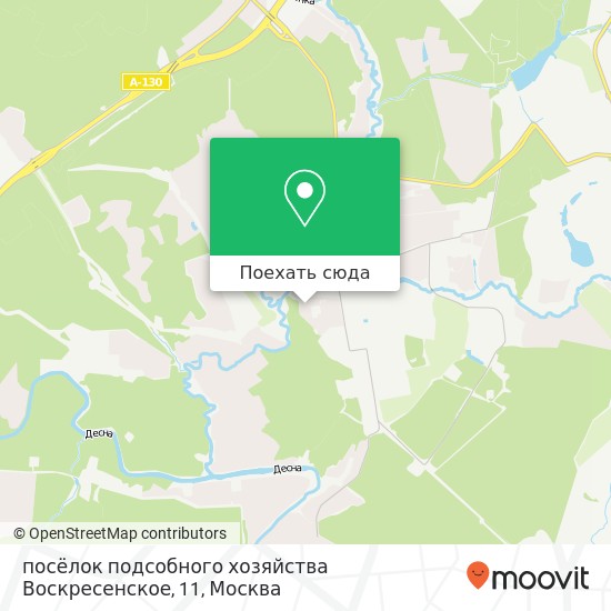Карта посёлок подсобного хозяйства Воскресенское, 11