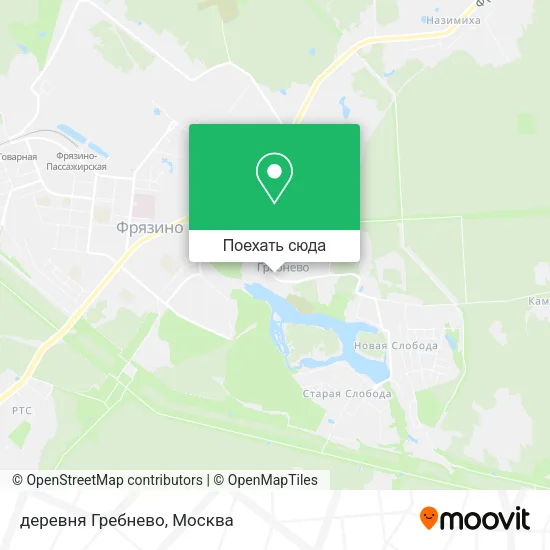 Карта деревня Гребнево