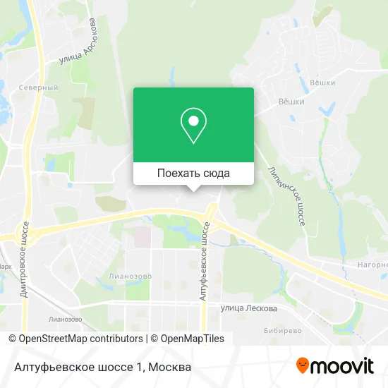 Карта Алтуфьевское шоссе 1
