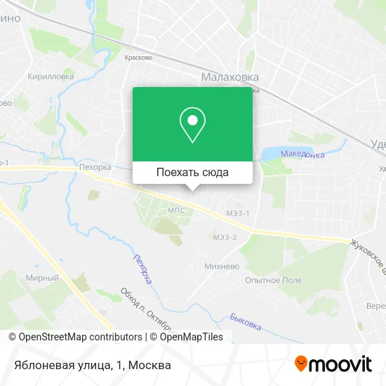 Карта Яблоневая улица, 1