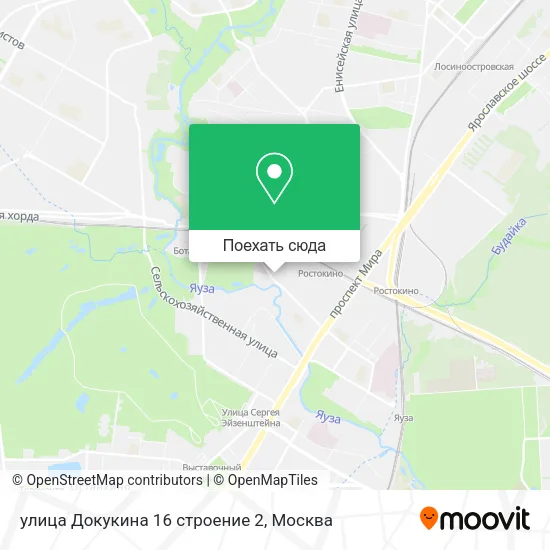 Карта улица Докукина 16 строение 2