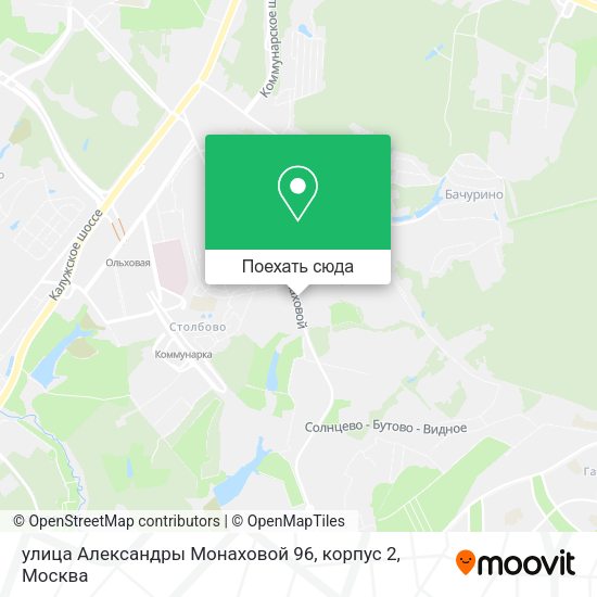 Карта улица Александры Монаховой 96, корпус 2