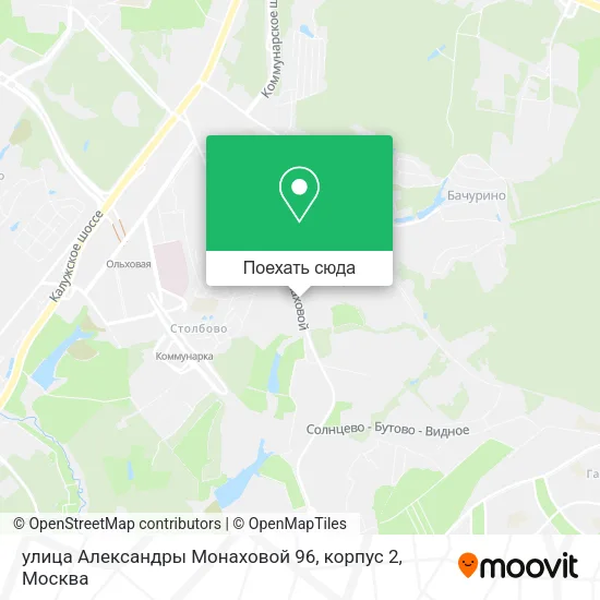 Карта улица Александры Монаховой 96, корпус 2