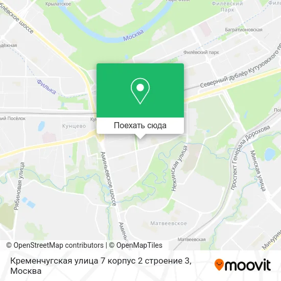 Карта Кременчугская улица 7 корпус 2 строение 3