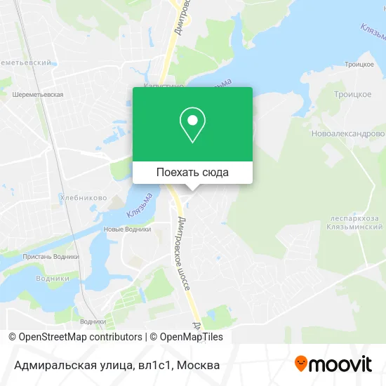 Карта Адмиральская улица, вл1с1