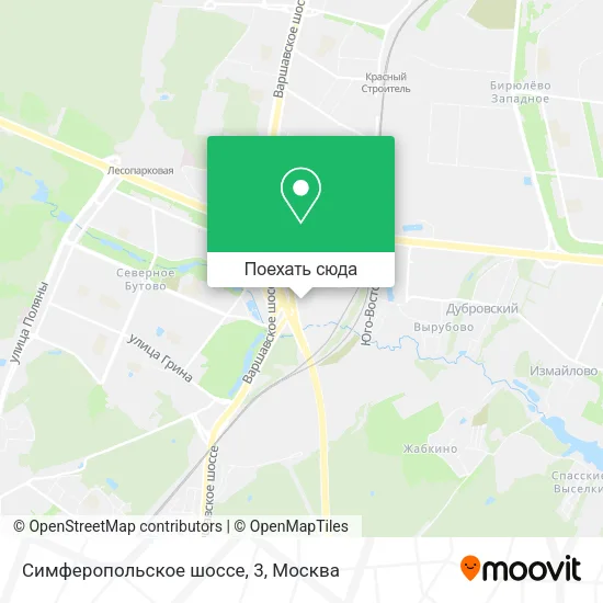 Карта Симферопольское шоссе, 3