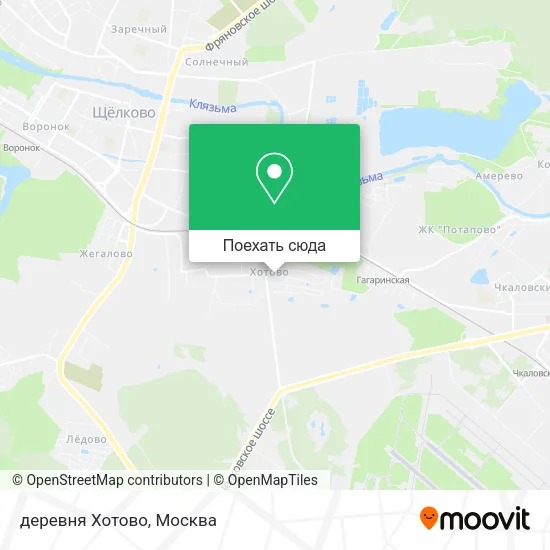 Карта деревня Хотово