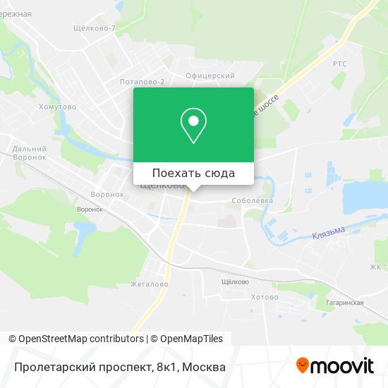 Карта Пролетарский проспект, 8к1