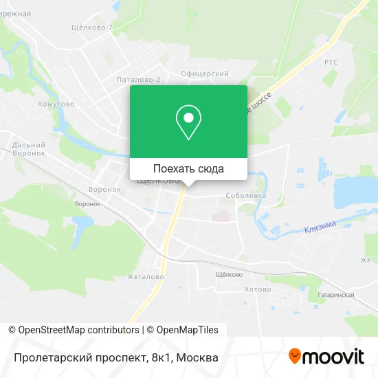 Карта Пролетарский проспект, 8к1
