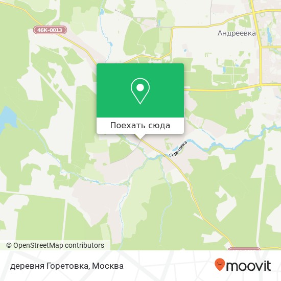 Карта деревня Горетовка