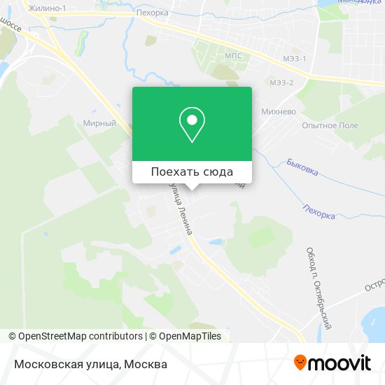 Карта Московская улица