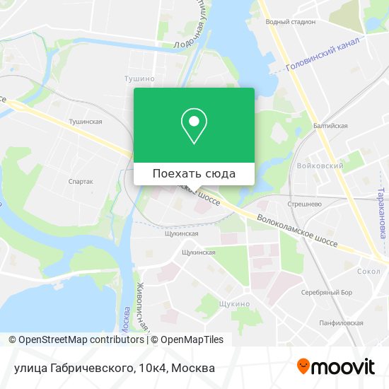 Карта улица Габричевского, 10к4