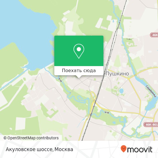 Карта Акуловское шоссе