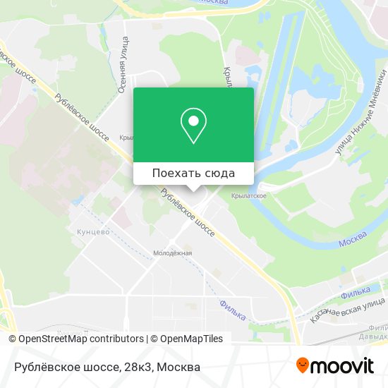 Карта Рублёвское шоссе, 28к3