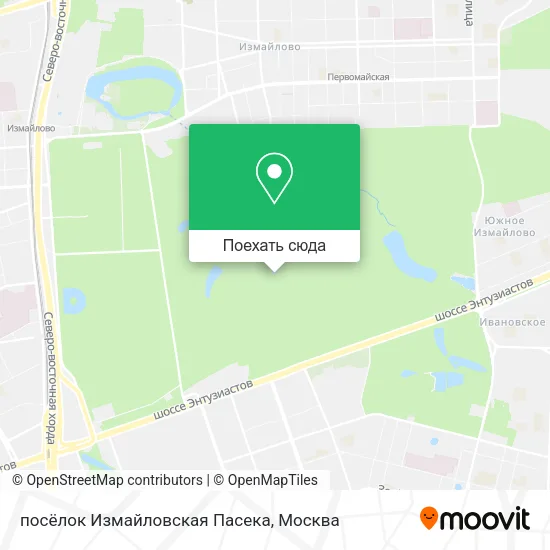 Карта посёлок Измайловская Пасека
