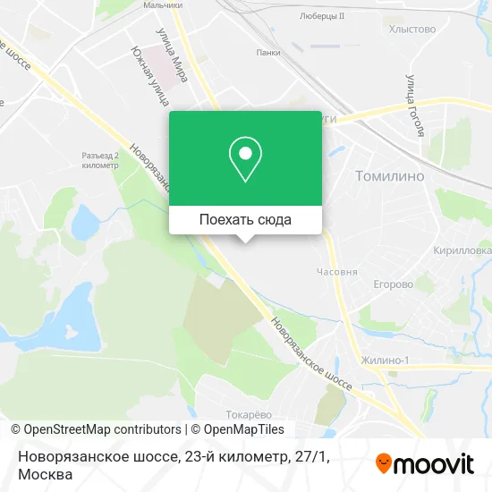 Карта Новорязанское шоссе, 23-й километр, 27 / 1