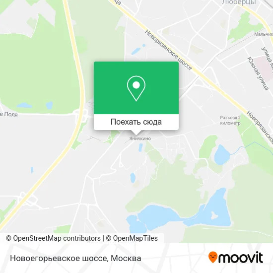 Карта Новоегорьевское шоссе