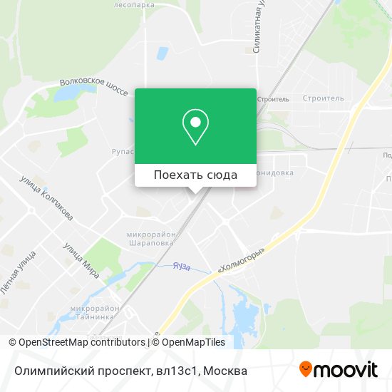 Карта Олимпийский проспект, вл13с1