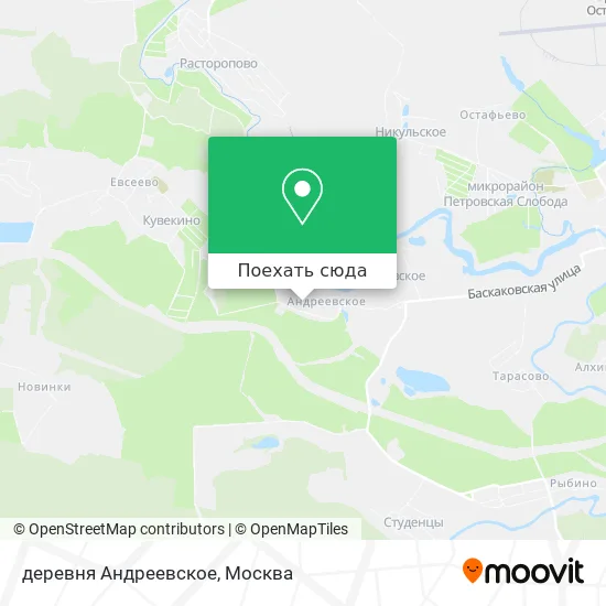 Карта деревня Андреевское