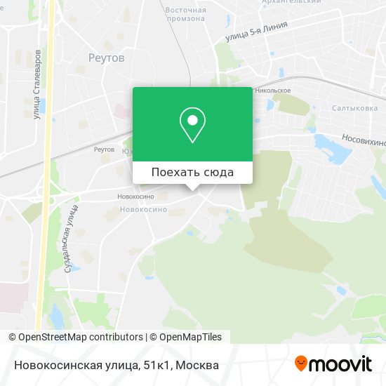 Карта Новокосинская улица, 51к1